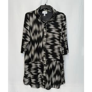 Joseph Ribkoff Plus Size 20 Abstract Print Jacket Topper Mandarin Collar